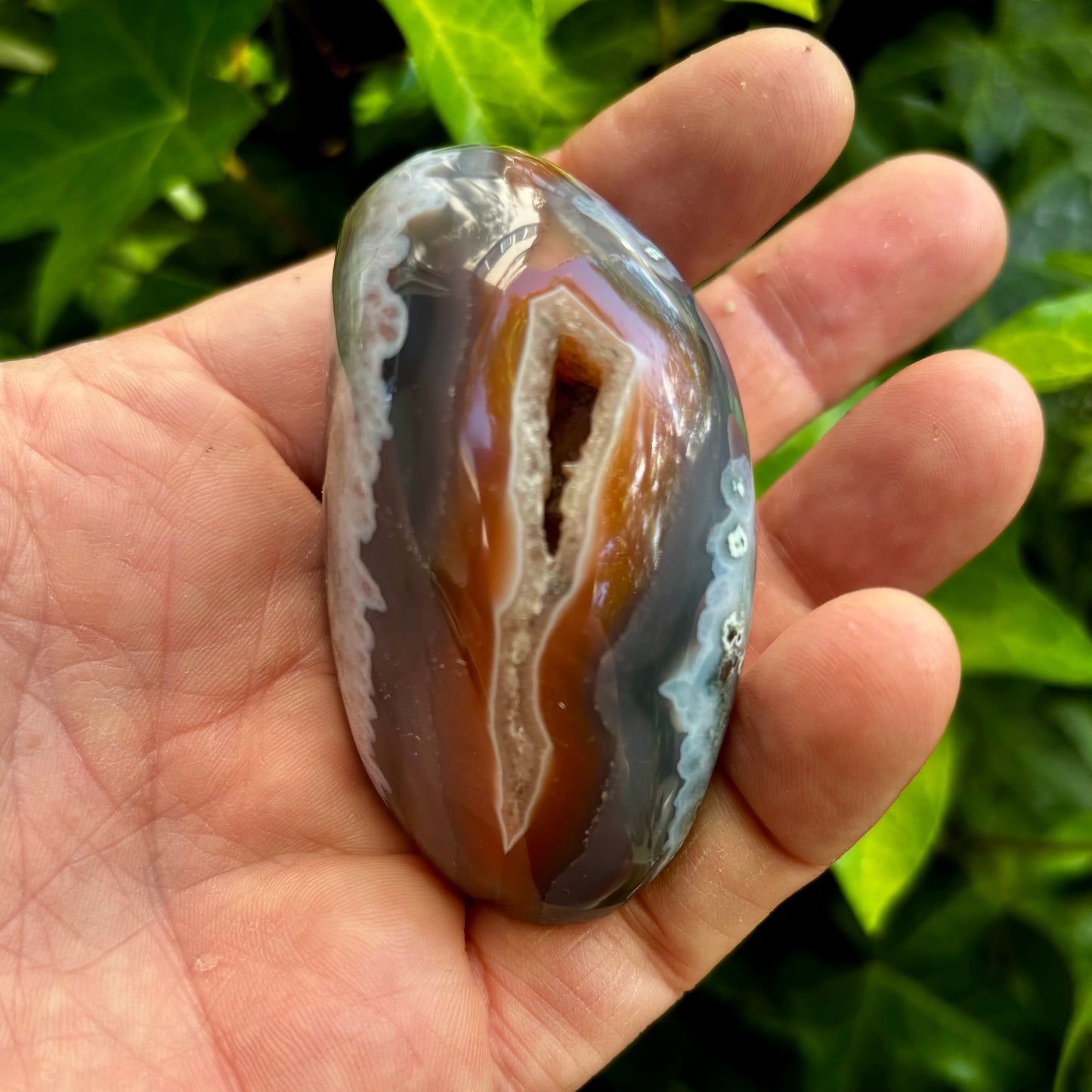 Sashe Agat palmstone 7 cm Sashe Agat palmstone 7 cm