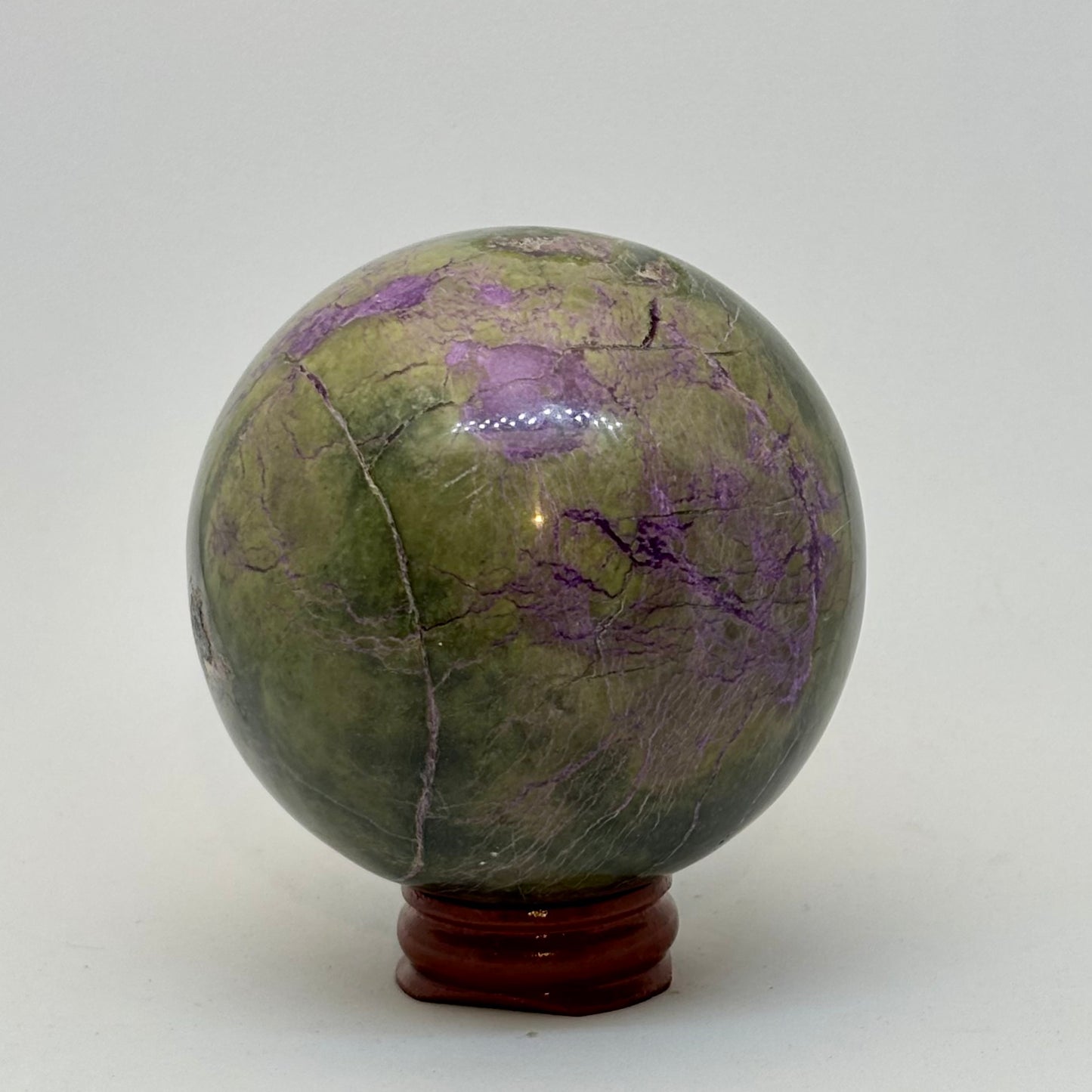 Kugle Stichtit og serpentin 7 cm Kugle Stichtit og serpentin 7 cm