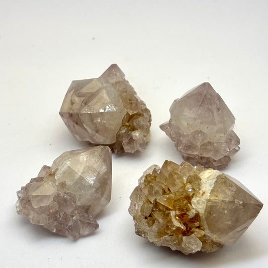 Billede af Spirit Kvarts stykker, lilla gylden stor spids 4 cm