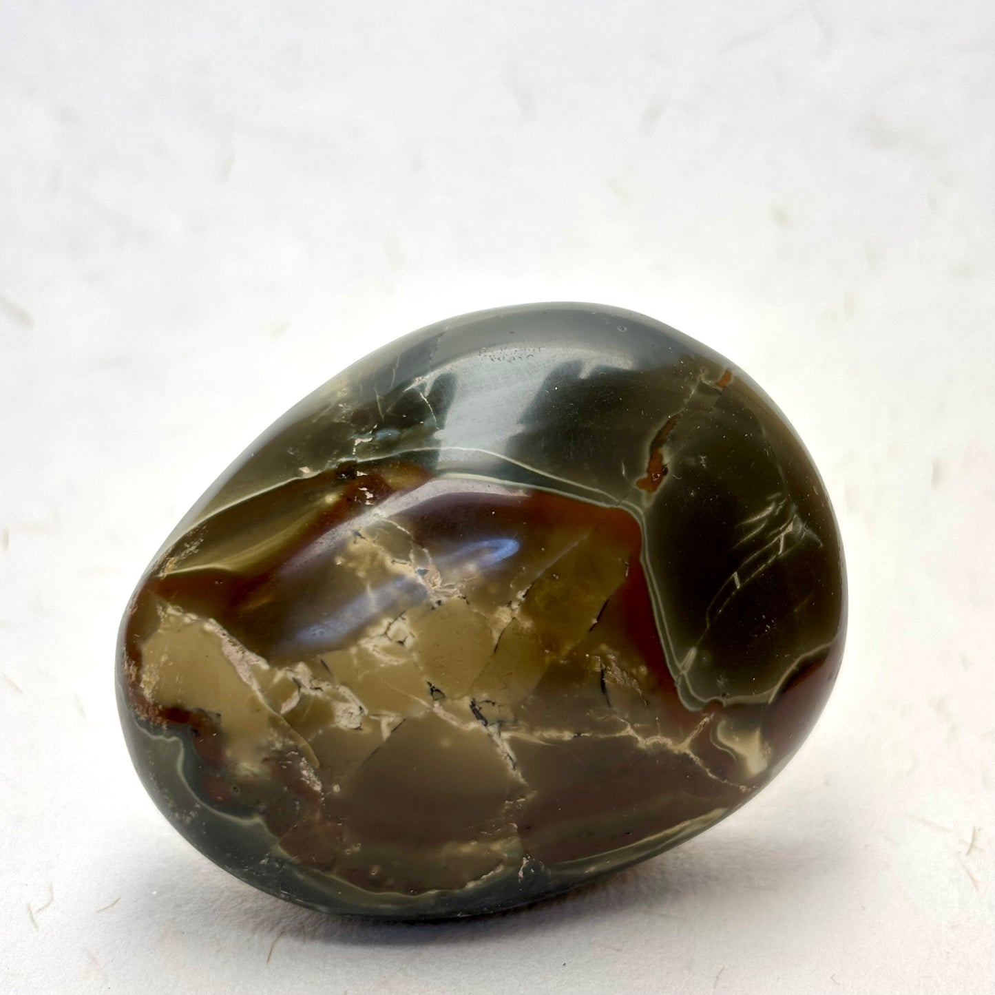 NW. M. Polychrome jaspis palmstone - 5,5 cm | nr. 19 NW. M. Polychrome jaspis palmstone - 5,5 cm | nr. 19