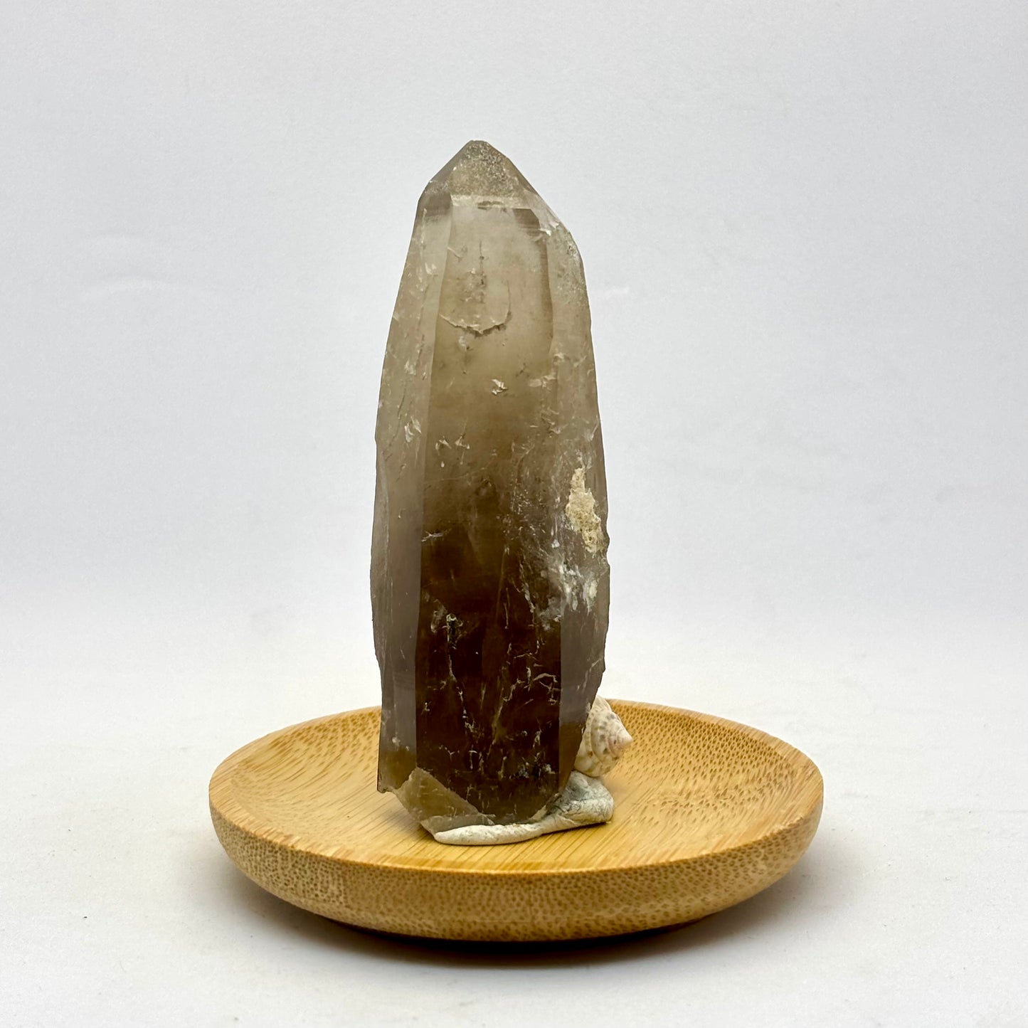 Røgkvarts lemurian spids naturlig 9 cm Røgkvarts lemurian spids naturlig 9 cm