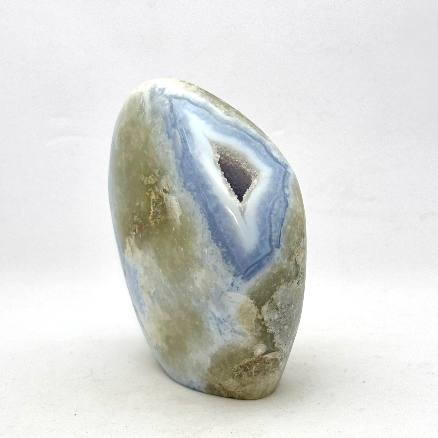 Lyseblå blonde agat skulptur 9,5 cm Lyseblå blonde agat skulptur 9,5 cm