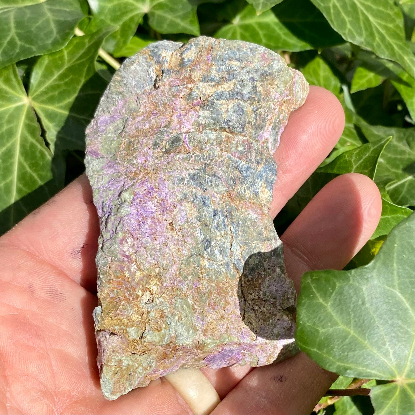 Stichtit og serpentin - polished one side Stichtit og serpentin - polished one side