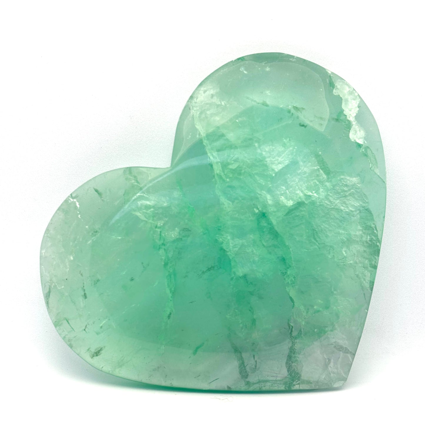 Grøn fluorit hjerte - 12,5 cm | nr. 2 Grøn fluorit hjerte - 12,5 cm | nr. 2