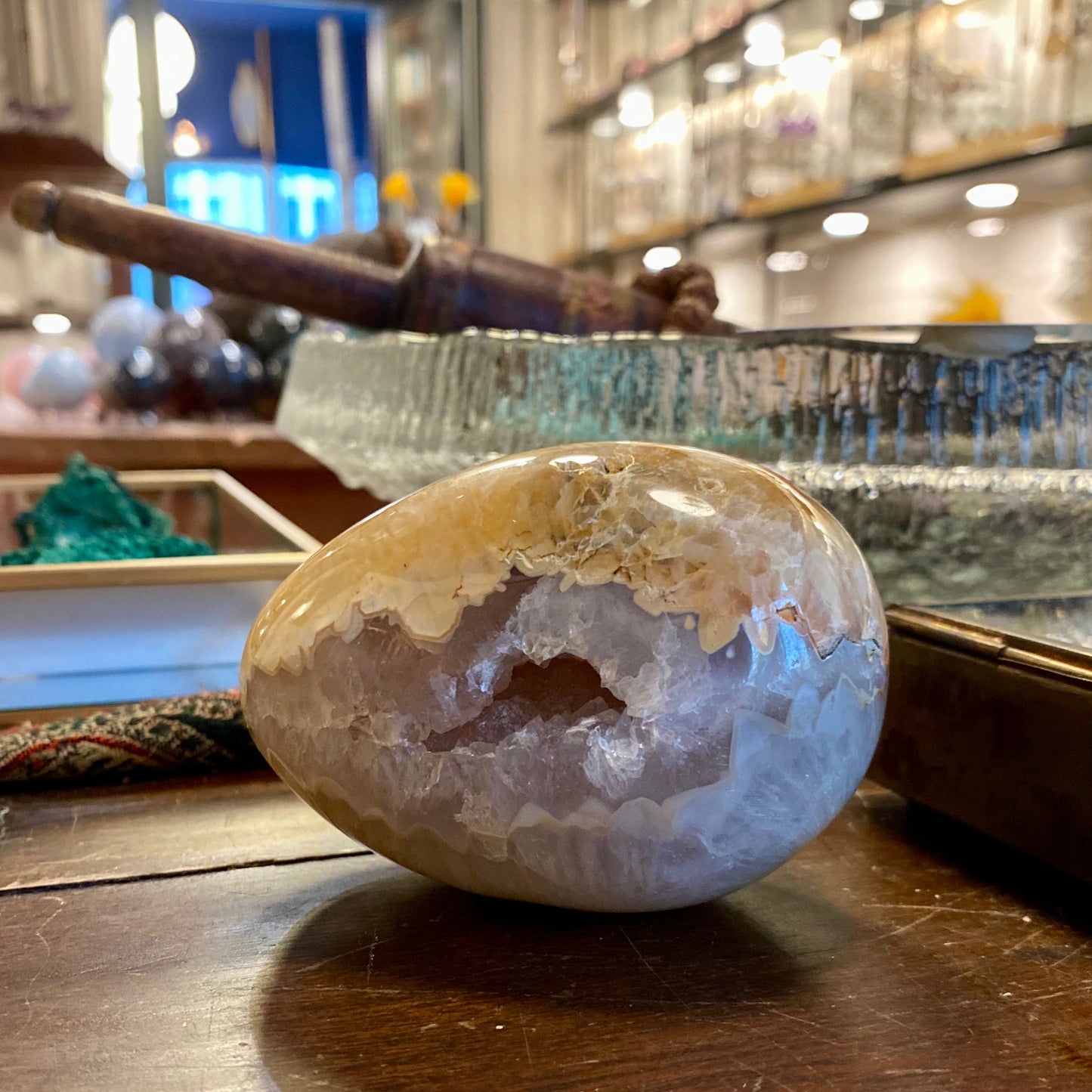 Agat geode, poleret Agat geode, poleret