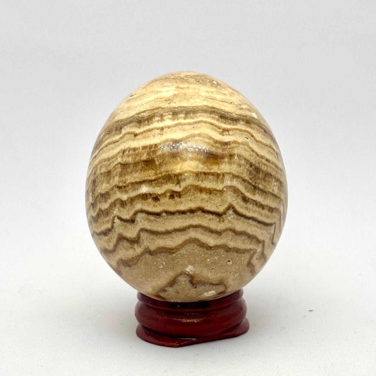 Stribet Aragonit æg 6 cm Stribet Aragonit æg 6 cm