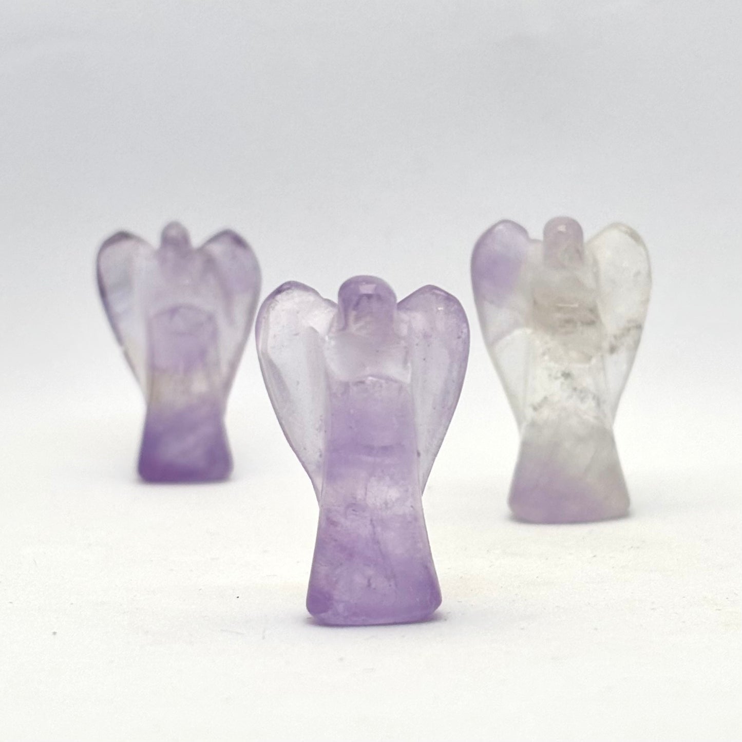 Ametyst engel - 3 cm lys Ametyst engel - 3 cm lys