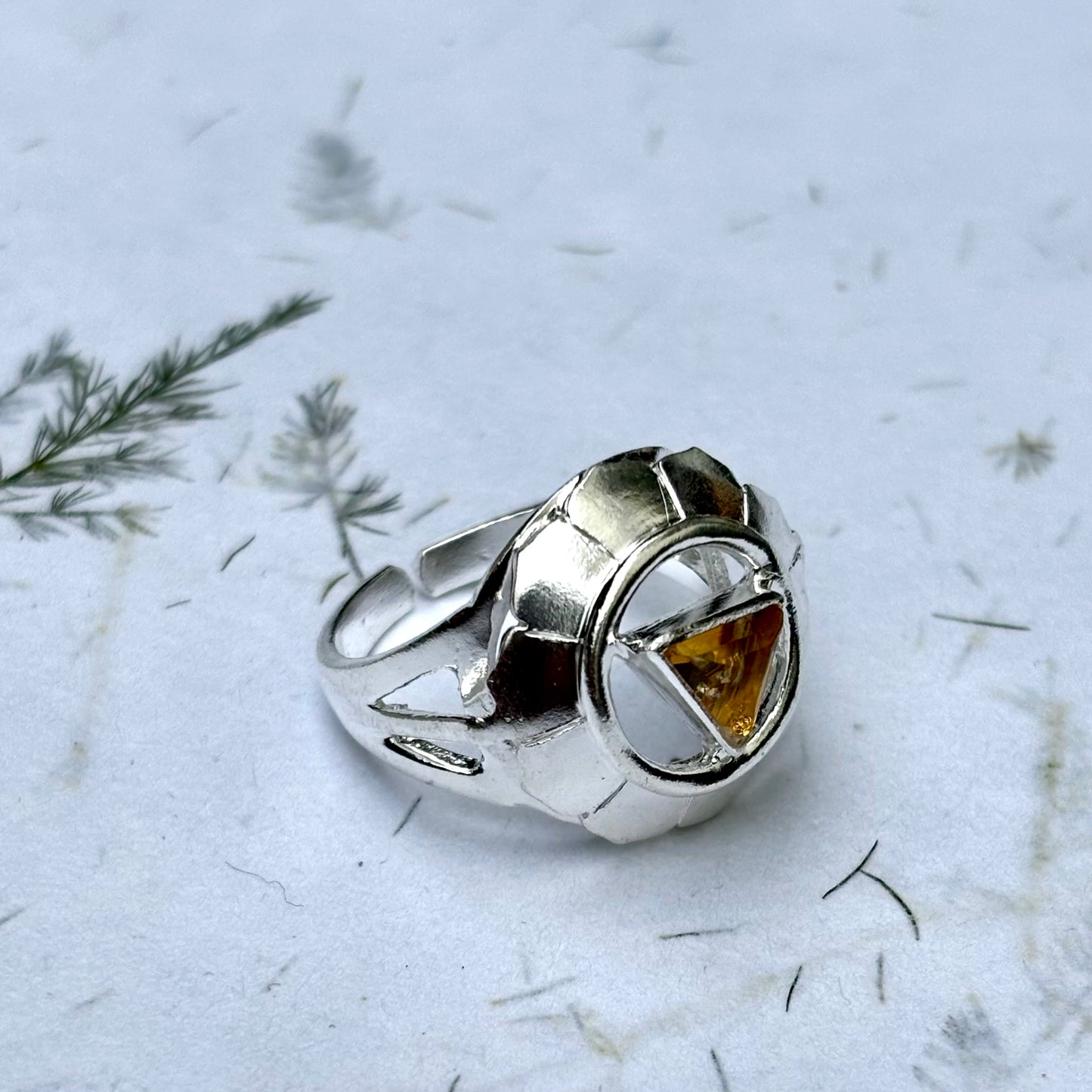 Solar Plexus fingerring | 925 Sterling Sølv og Citrin Solar Plexus fingerring | 925 Sterling Sølv og Citrin