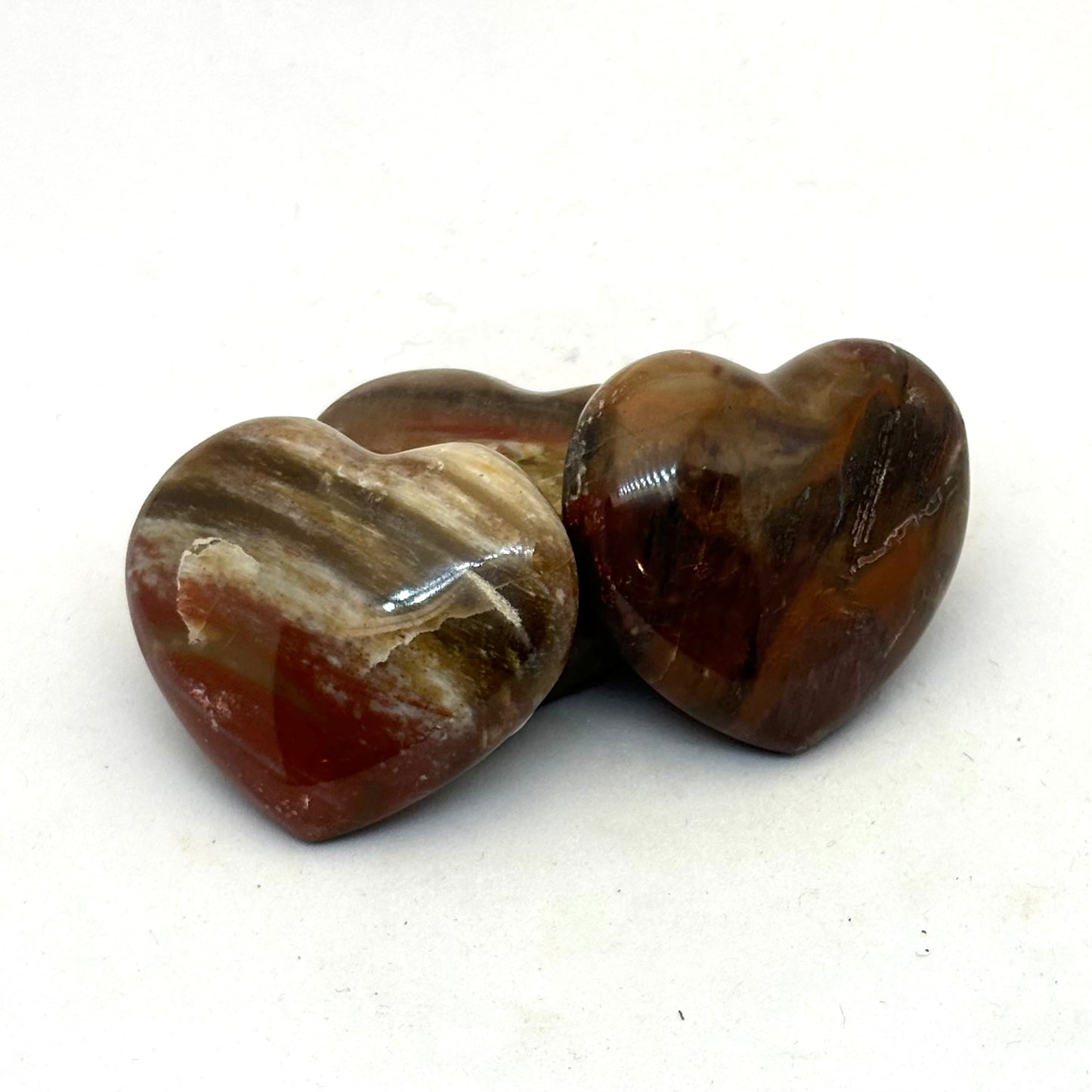 Forstenet træ hjerte 4 cm Forstenet træ hjerte 4 cm