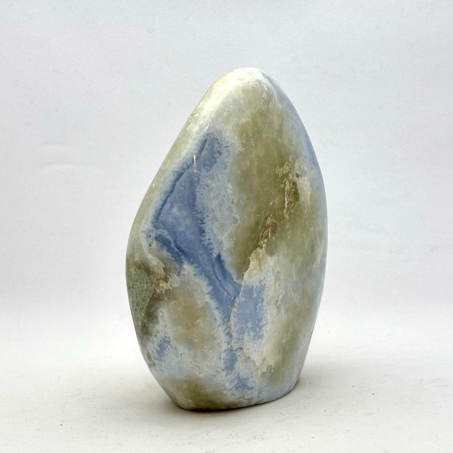Lyseblå blonde agat skulptur 9,5 cm Lyseblå blonde agat skulptur 9,5 cm
