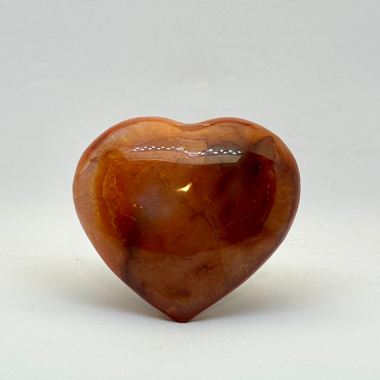 Karneol Hjerte - 7 cm Karneol Hjerte - 7 cm