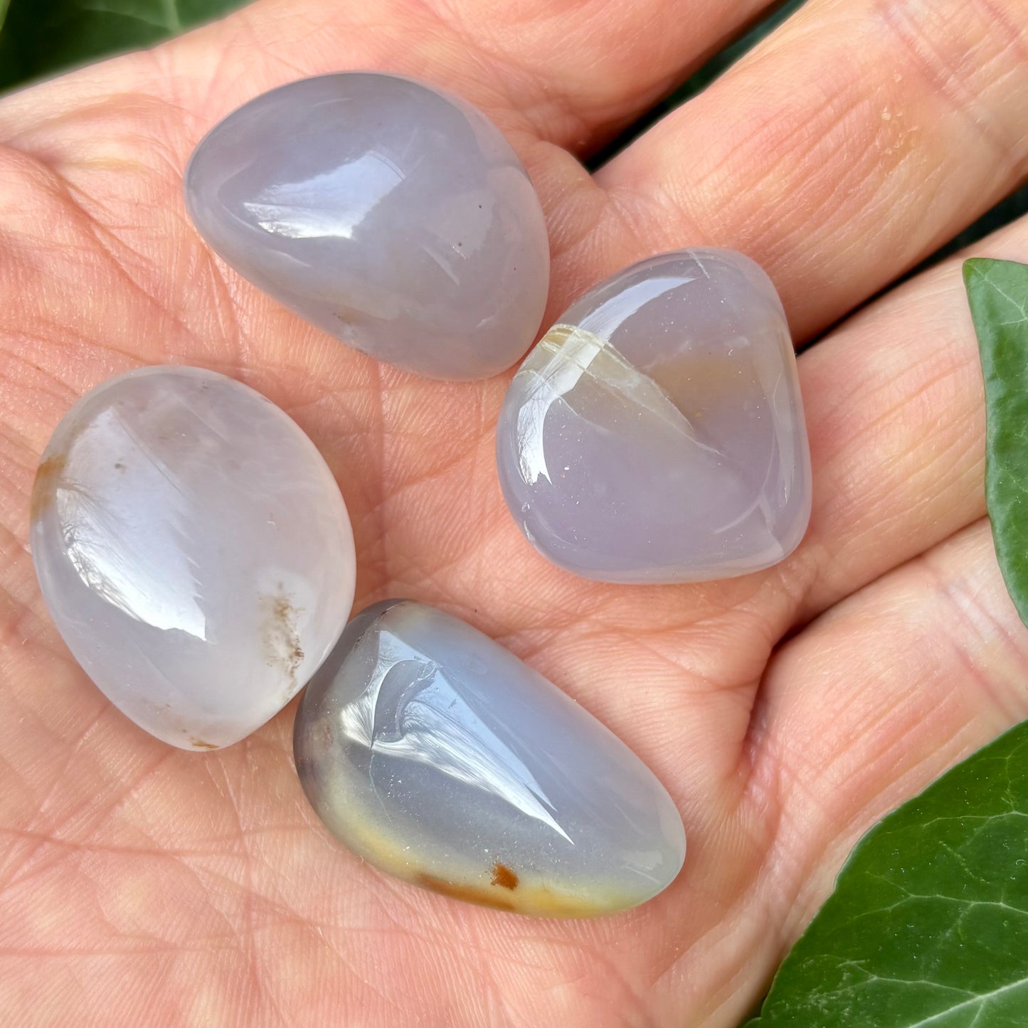Chalcedon blå - lommesten Chalcedon blå - lommesten