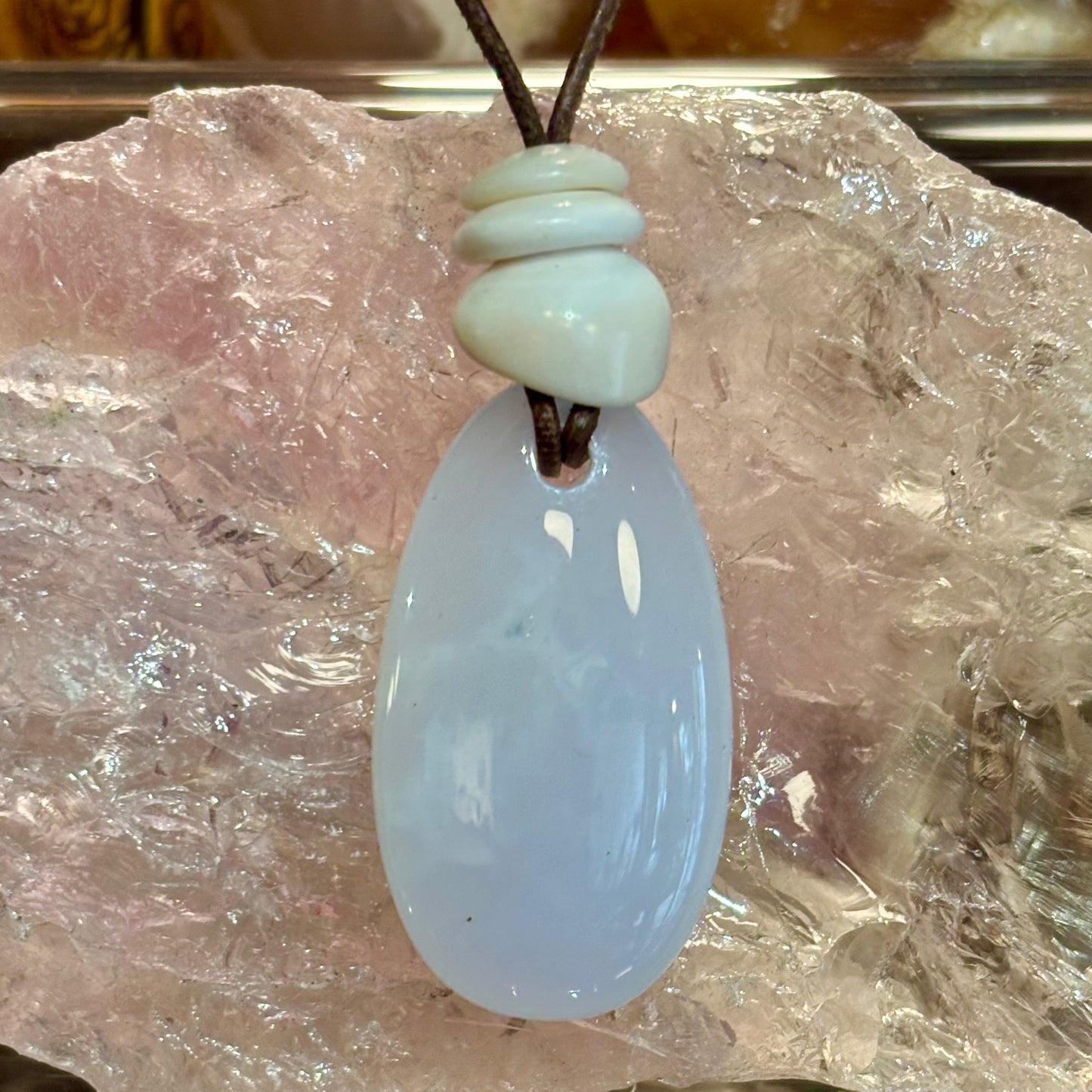 Blå Chalcedon halskæde Blå Chalcedon halskæde