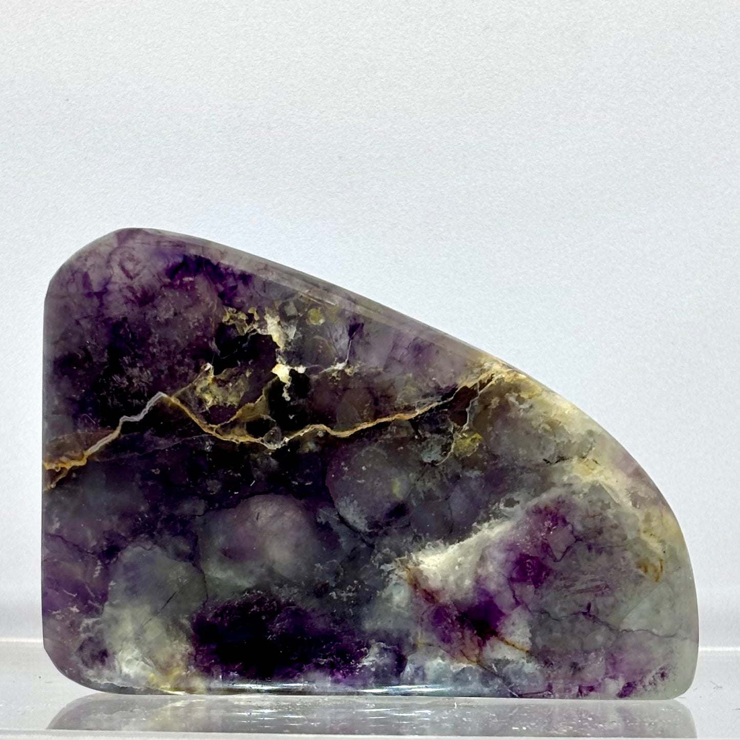 Regnbue fluorit skive poleret 7 cm | nr. 8 Regnbue fluorit skive poleret 7 cm | nr. 8