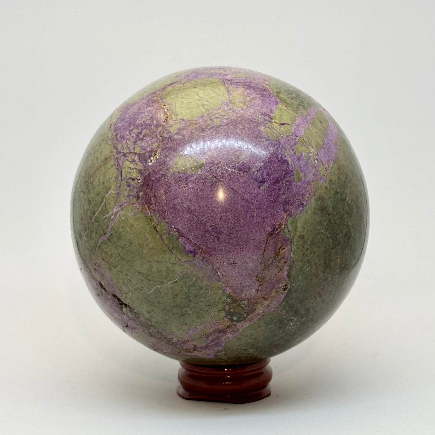 Kugle Stichtit og serpentin 9 cm Kugle Stichtit og serpentin 9 cm