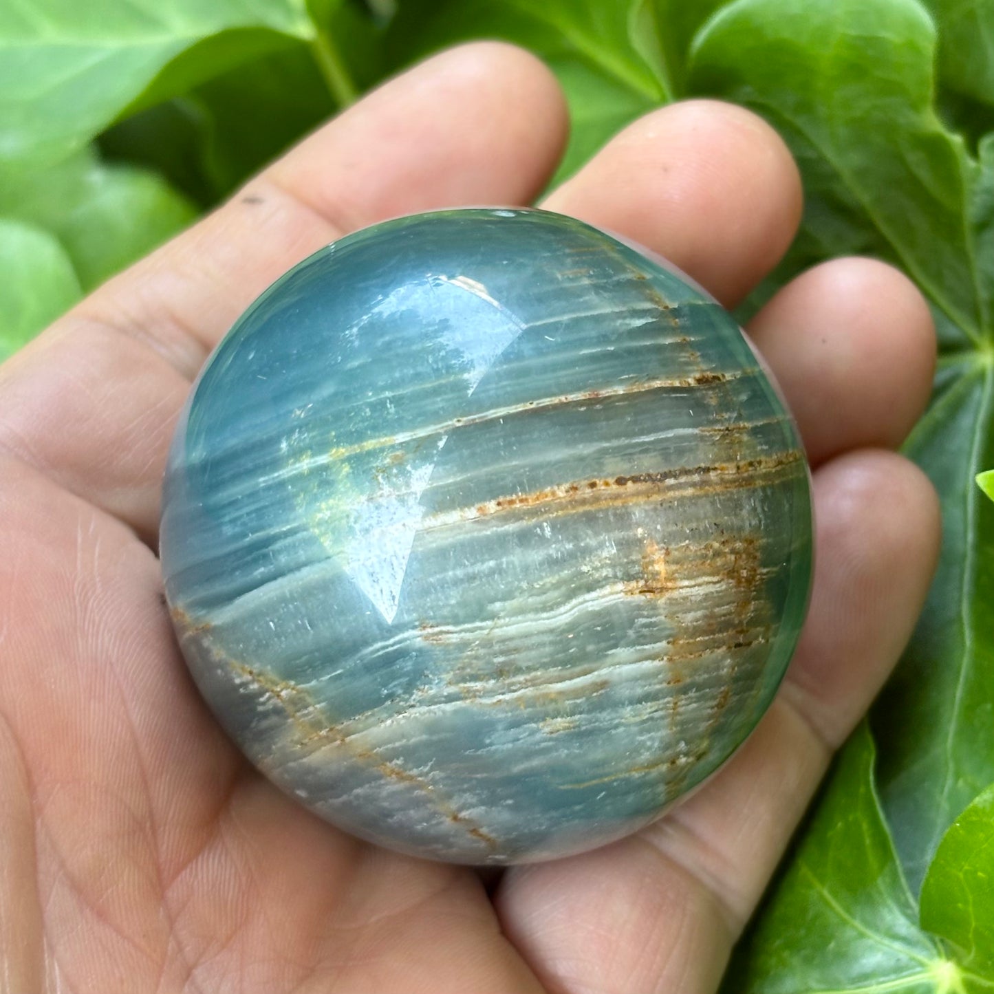 Blue onyx kugle - 5,5 cm | nr. 1 Blue onyx kugle - 5,5 cm | nr. 1