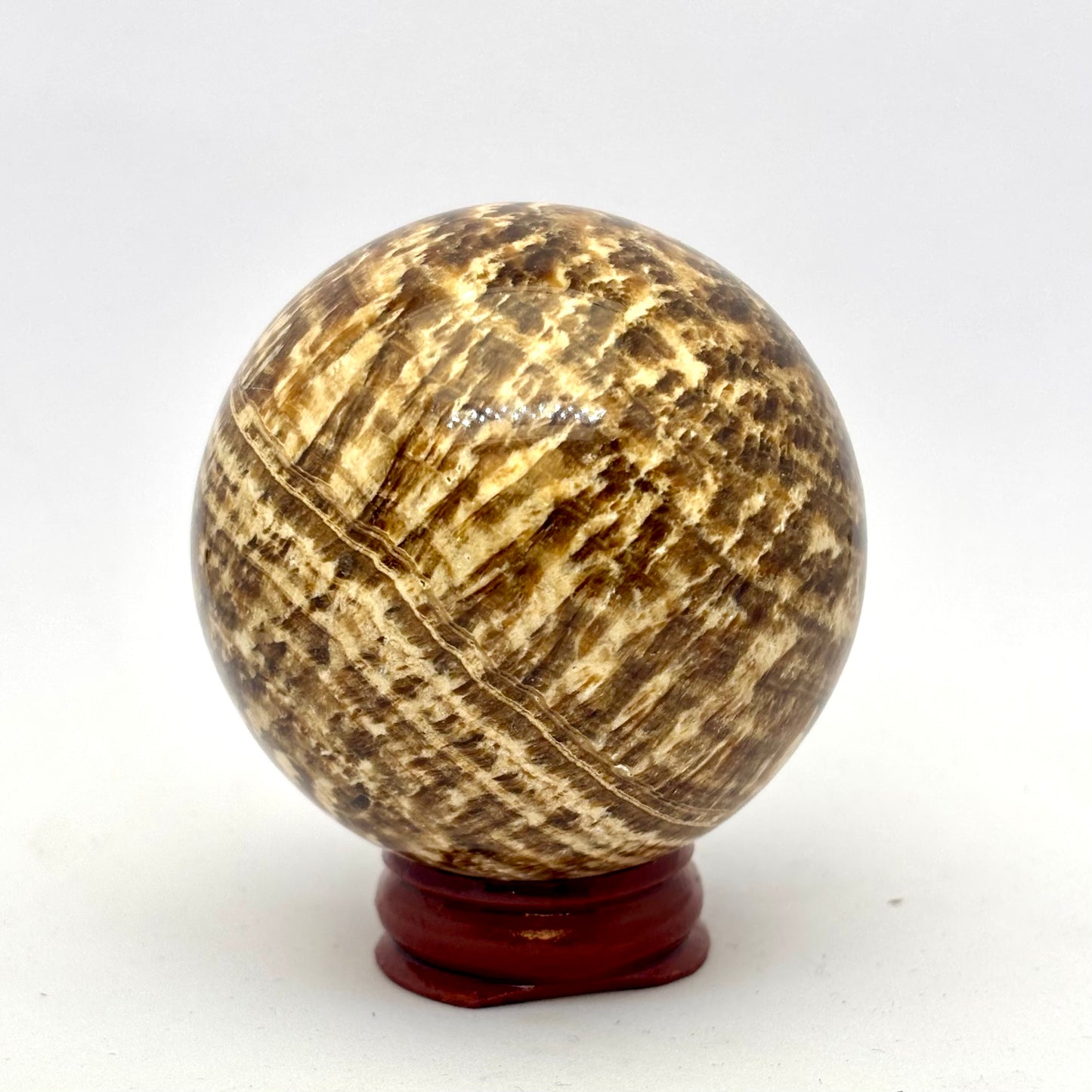 Stribet Aragonit kugle 5,5 cm Stribet Aragonit kugle 5,5 cm