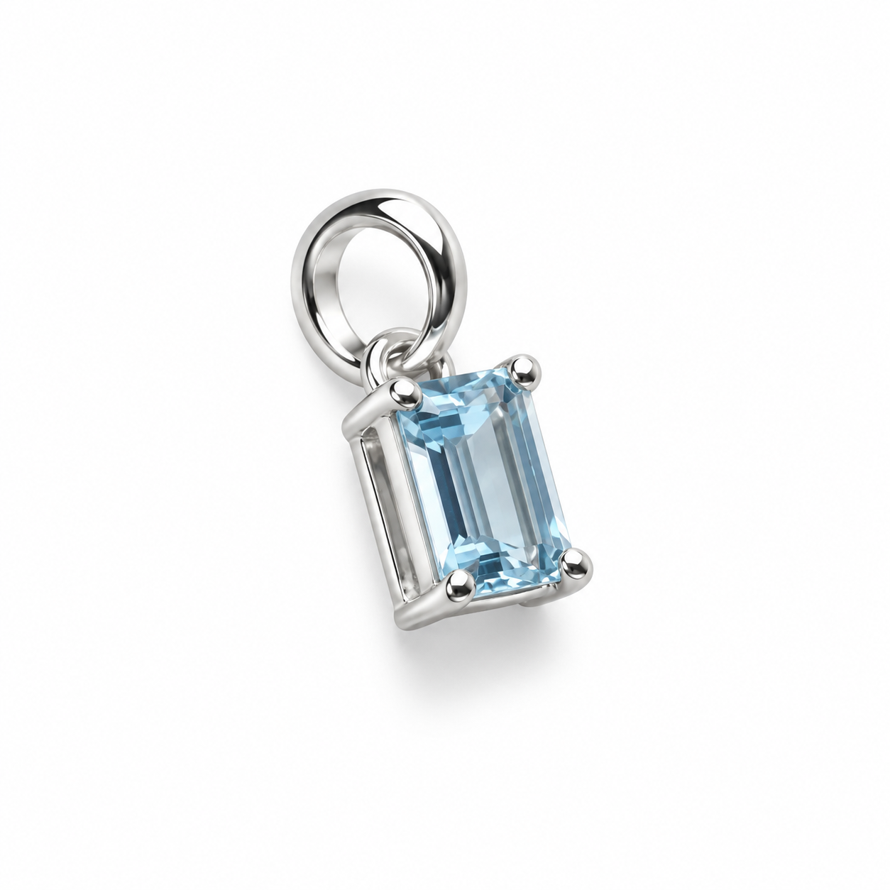 Blå Topaz charm – 925 Sølv vedhæng Blå Topaz charm – 925 Sølv vedhæng