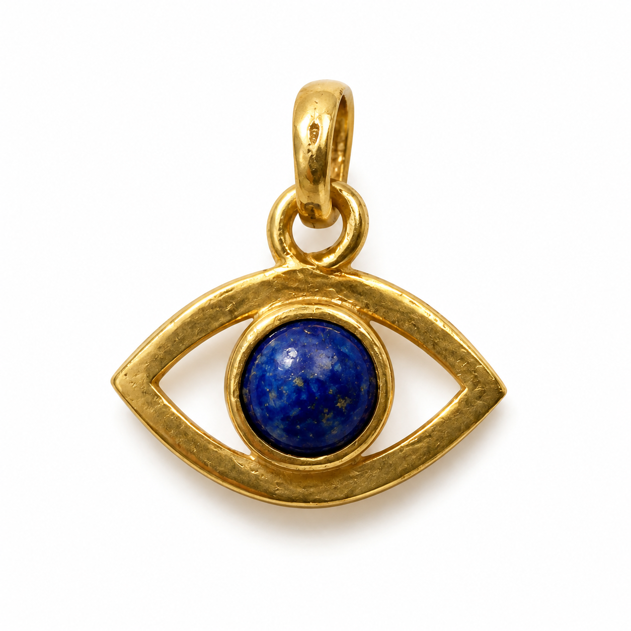 Lapis lazuli evil eye charm – 18k forgyldt sølv vedhæng Lapis lazuli evil eye charm – 18k forgyldt sølv vedhæng