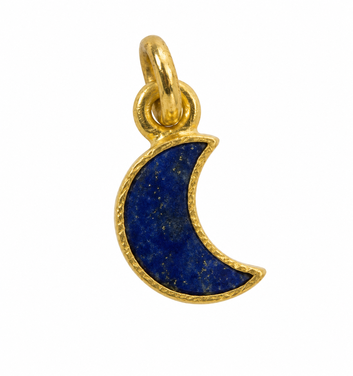 Lapis Lazuli måne charm – 18k forgyldt sølv vedhæng Lapis Lazuli måne charm – 18k forgyldt sølv vedhæng
