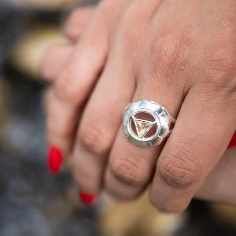 Solar Plexus fingerring | 925 Sterling Sølv og Citrin Solar Plexus fingerring | 925 Sterling Sølv og Citrin