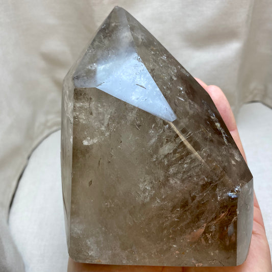 Billede af Bjergkrystal/ røgkvarts spids 12 cm