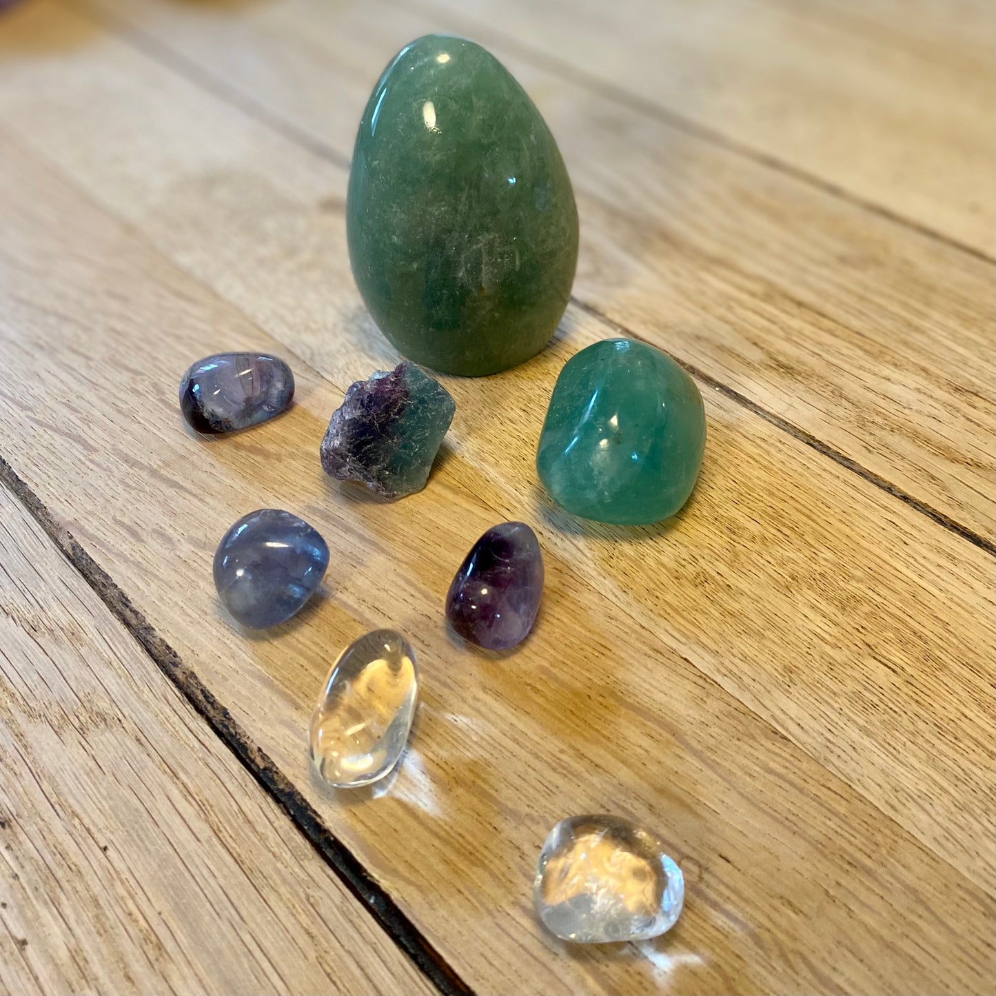 Krystalkombination  - fluorit variationer Krystalkombination  - fluorit variationer