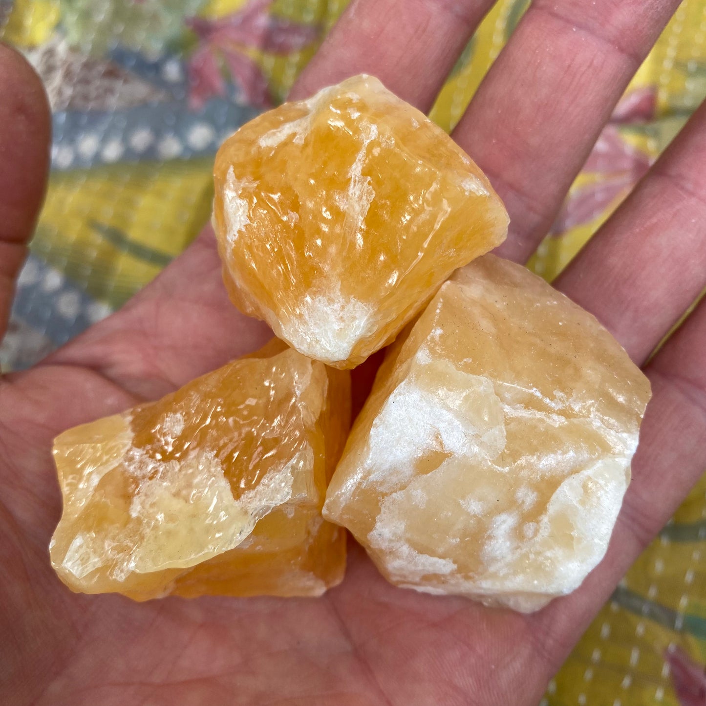 Calcit, Orange - rå Calcit, Orange - rå