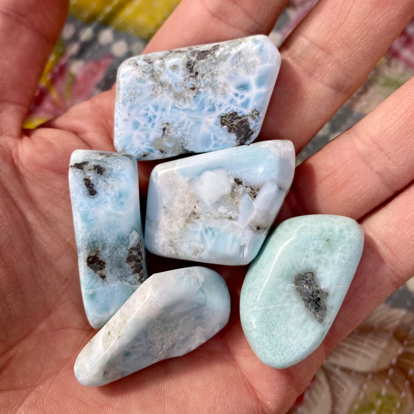 Larimar - lommesten 4 - 4,5 cm Larimar - lommesten 4 - 4,5 cm