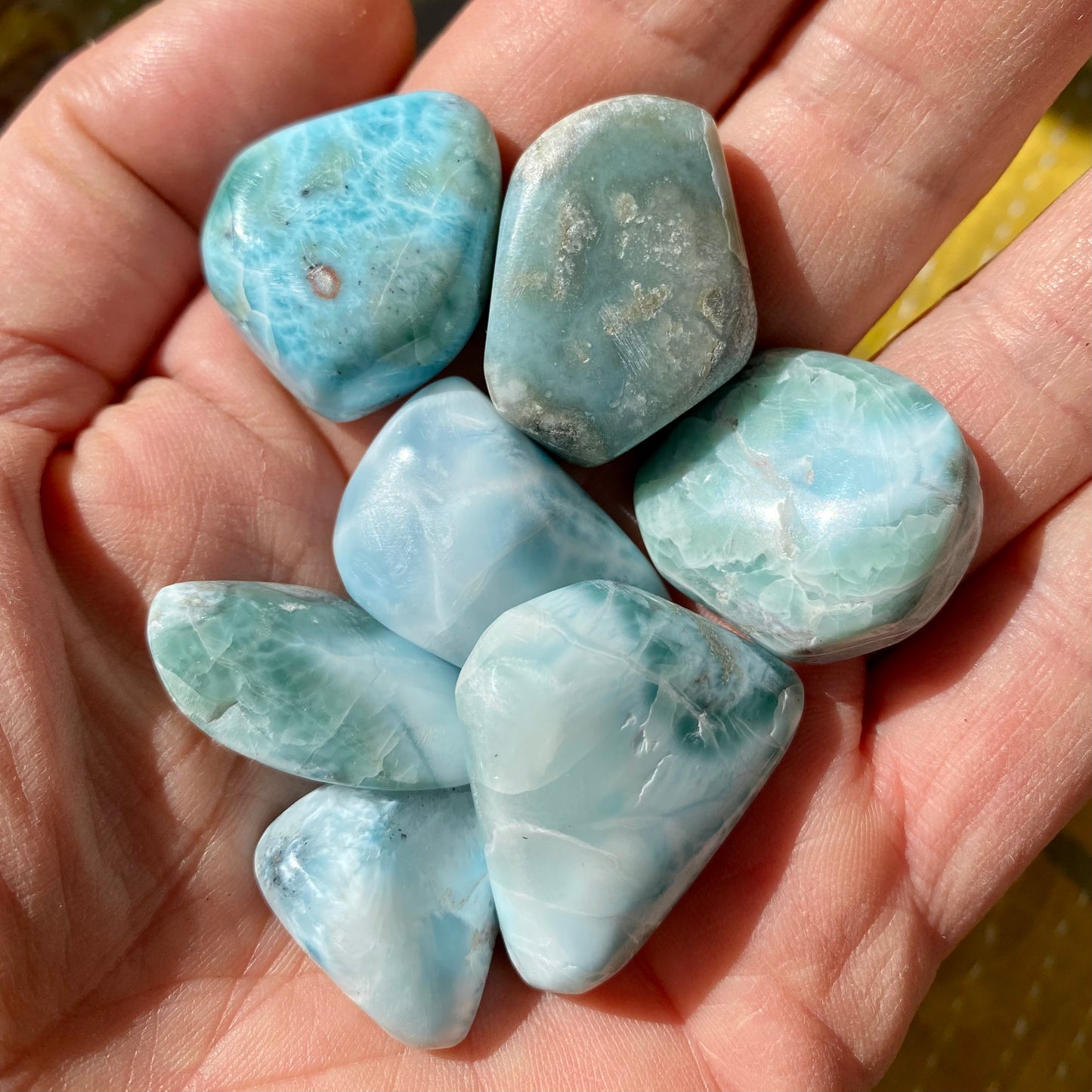 Larimar - lommesten 3 - 3,5 cm Larimar - lommesten 3 - 3,5 cm