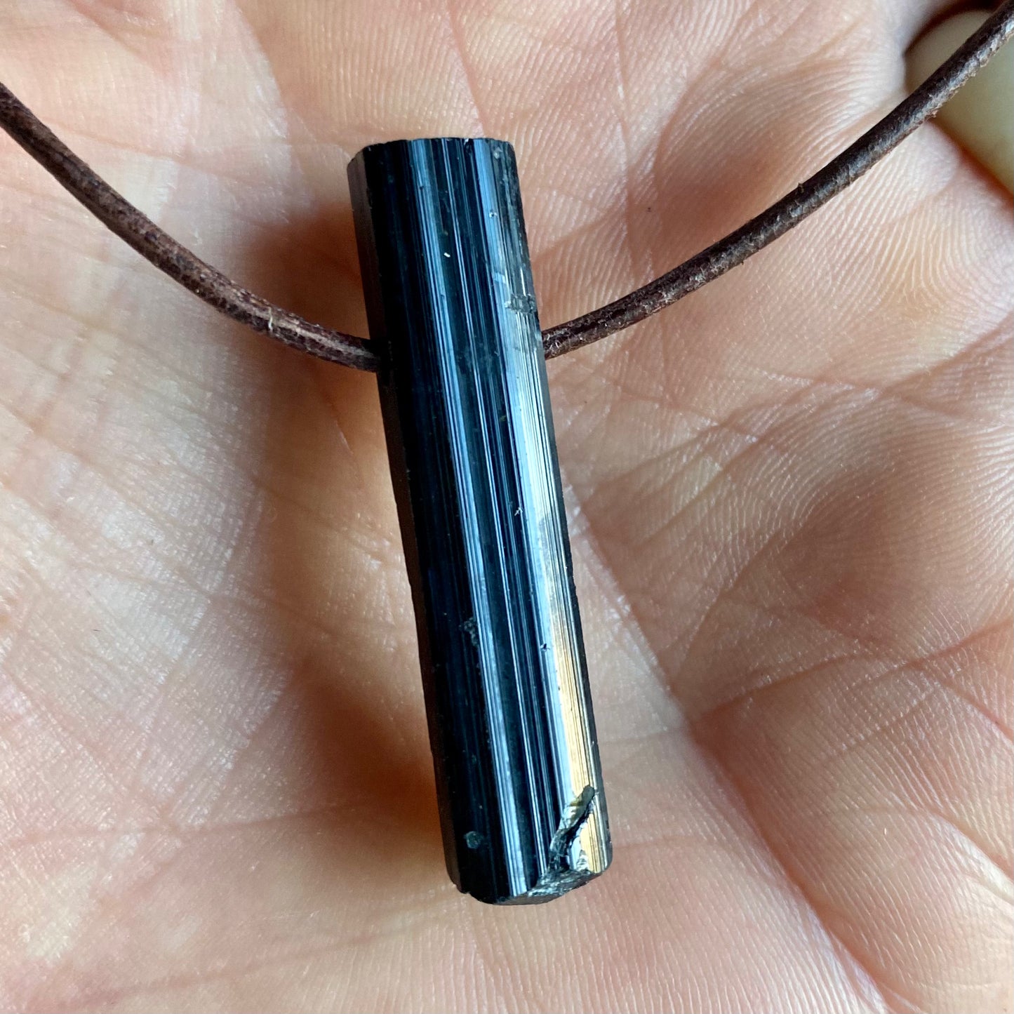 Sort turmalin halskæde - 4 cm Sort turmalin halskæde - 4 cm