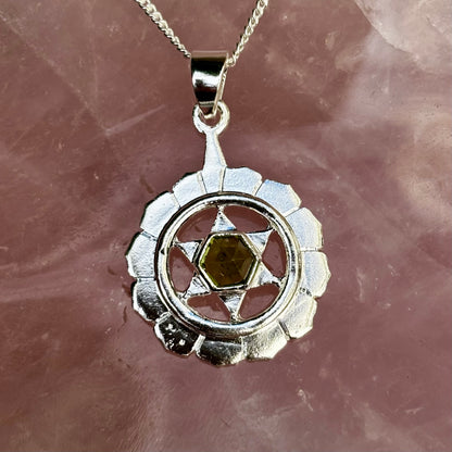 Krone Chakra vedhæng | 925 Sterling Sølv og ametyst