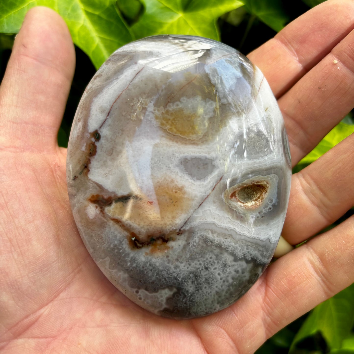 Sashe Agat palmstone 9 cm Sashe Agat palmstone 9 cm