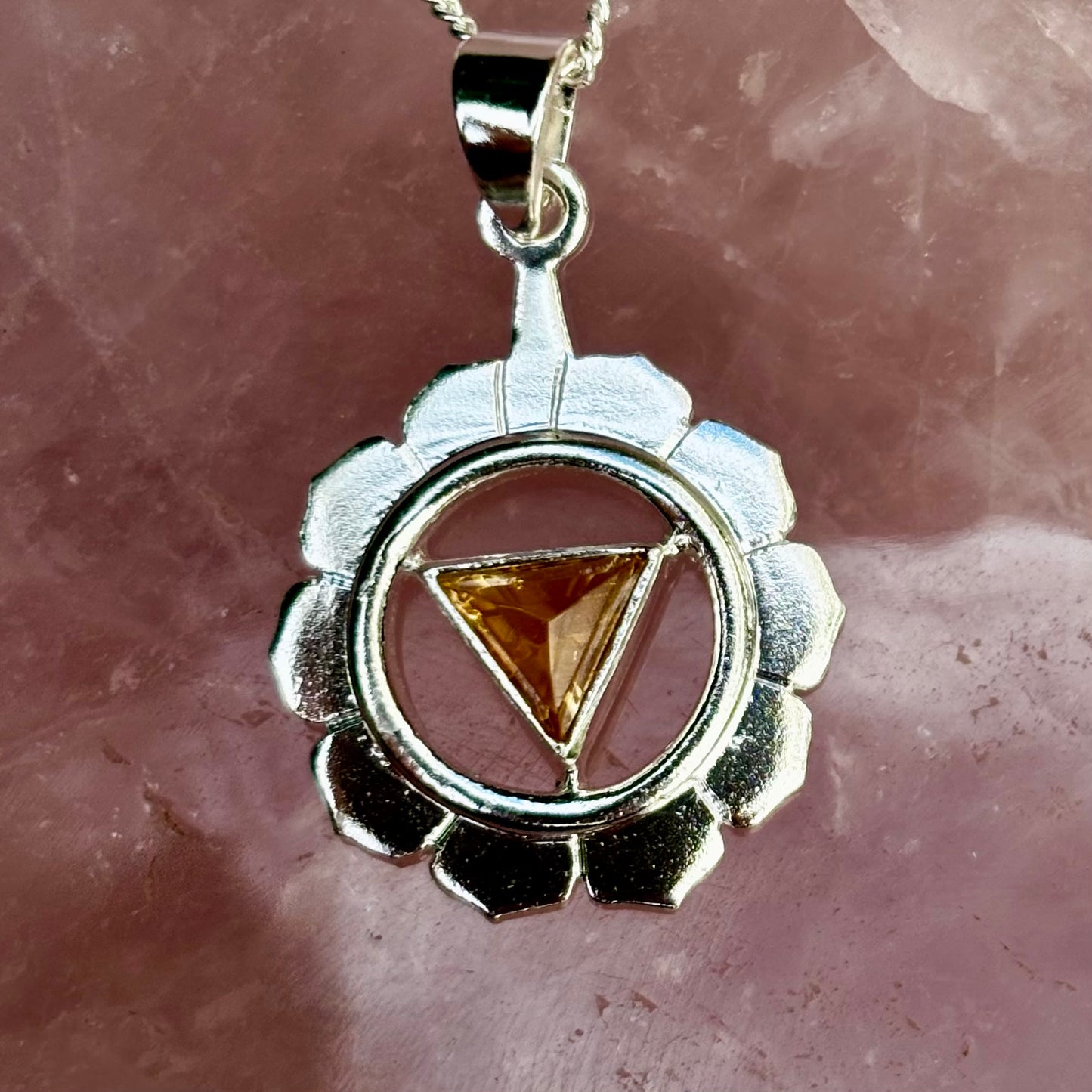 Solar Plexus vedhæng | 925 Sterling Sølv og Citrin Solar Plexus vedhæng | 925 Sterling Sølv og Citrin