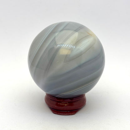 Kugle grå/blå agat 5,1 cm