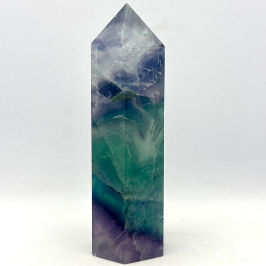 Billede af Regnbue fluorit tårn, blå - 10,5 cm | nr. 7