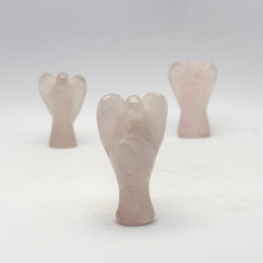 Billede af Rosakvarts engel - lille 3 - 3,5 cm