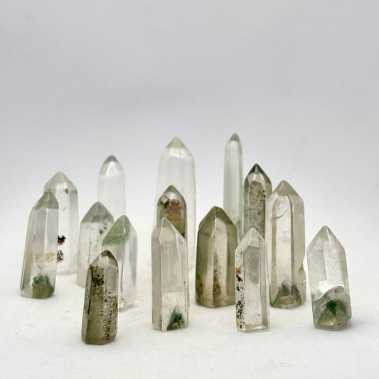 Billede af Poleret Bjergkrystal spids med clorit 4 cm