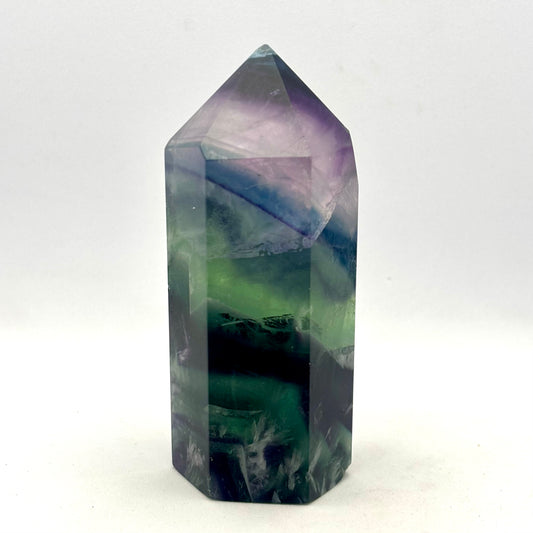 Billede af Regnbue fluorit tårn, blå - 8,5 cm | nr. 6