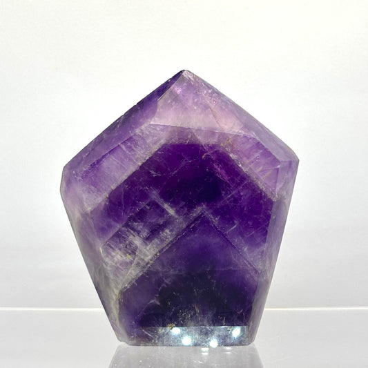 Billede af Chevron ametyst spids 8 cm - poleret | nr. 6