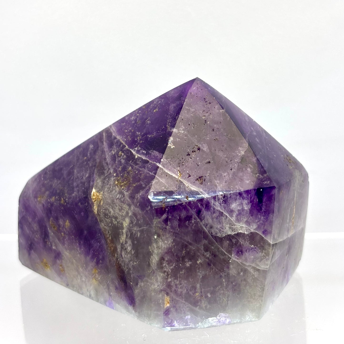 Chevron ametyst spids 5,7 cm - poleret | nr. 5 Chevron ametyst spids 5,7 cm - poleret | nr. 5