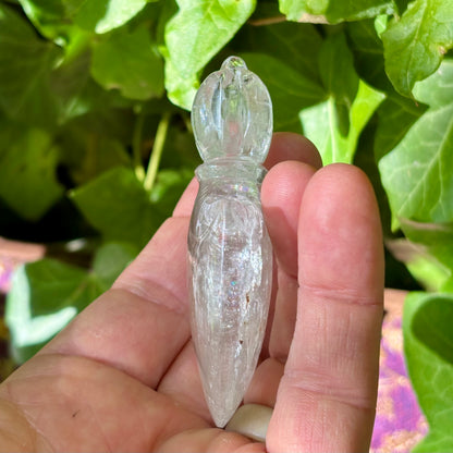 Kartika Vajra Dorje | håndskåret Himalaya Bjergkrystal | 8,3 cm