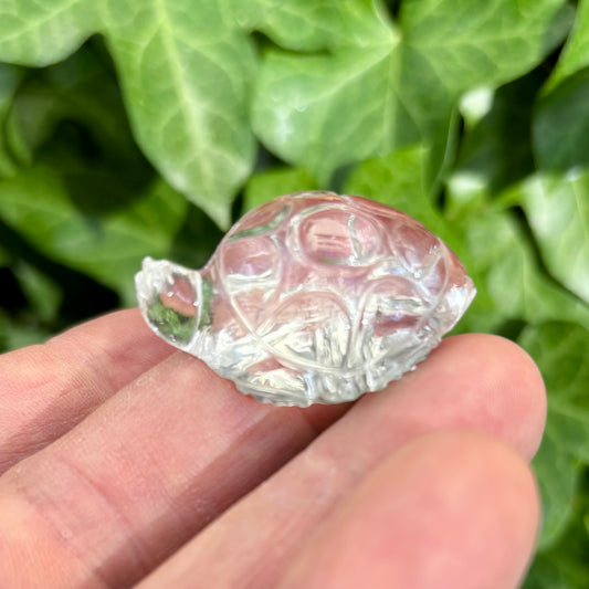 Billede af Krystal skildpadde | håndskåret klar Himalaya Bjergkrystal | 3,8 cm