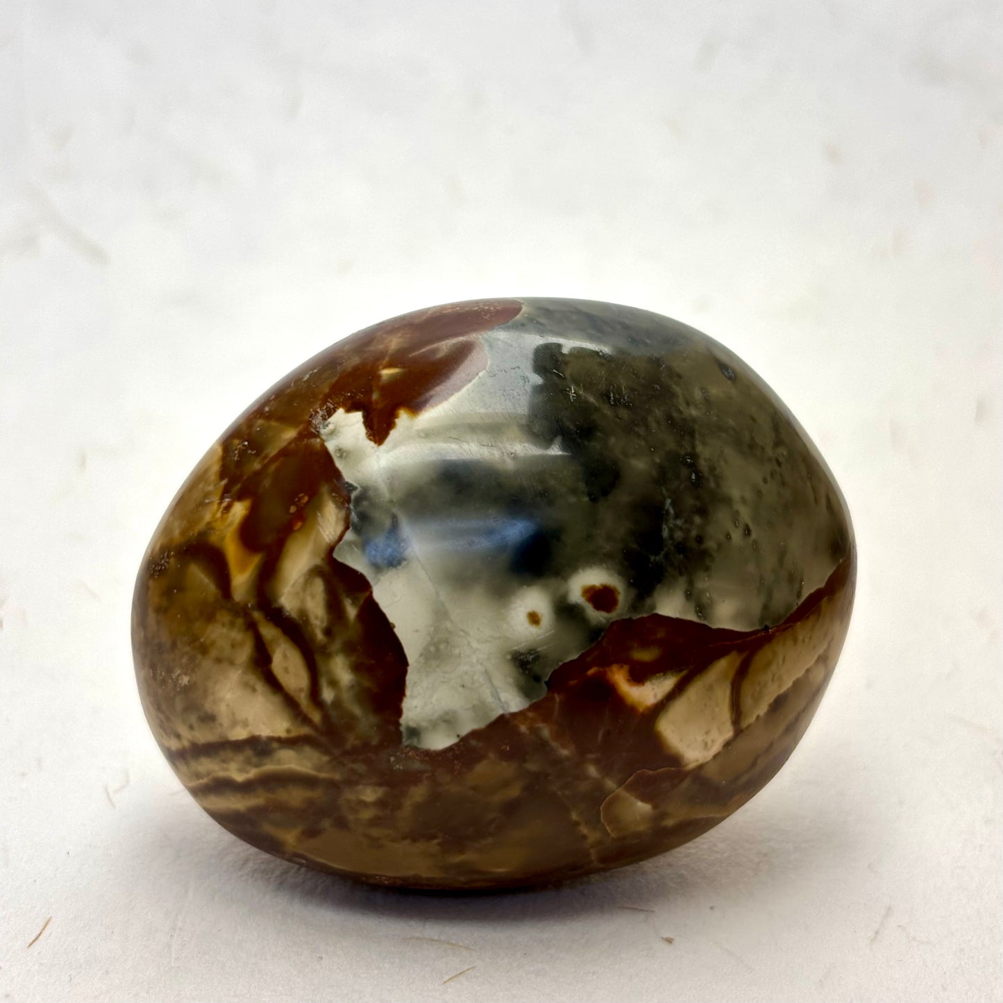 NW. M. Polychrome jaspis palmstone - 5,5 cm | nr. 17 NW. M. Polychrome jaspis palmstone - 5,5 cm | nr. 17