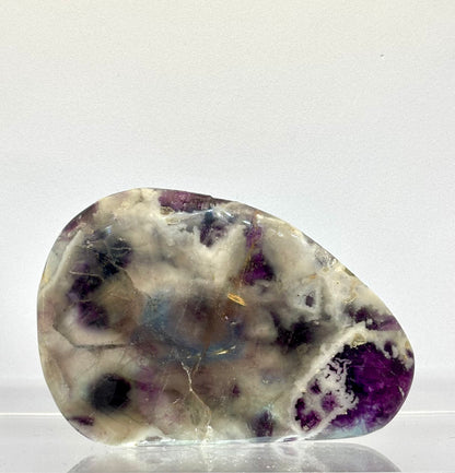 Regnbue fluorit skive poleret 9 cm | nr. 2