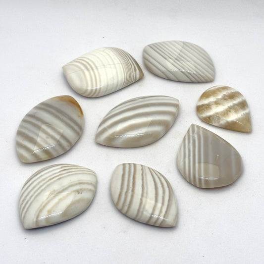 Billede af Agat hvid stribet - Lommesten