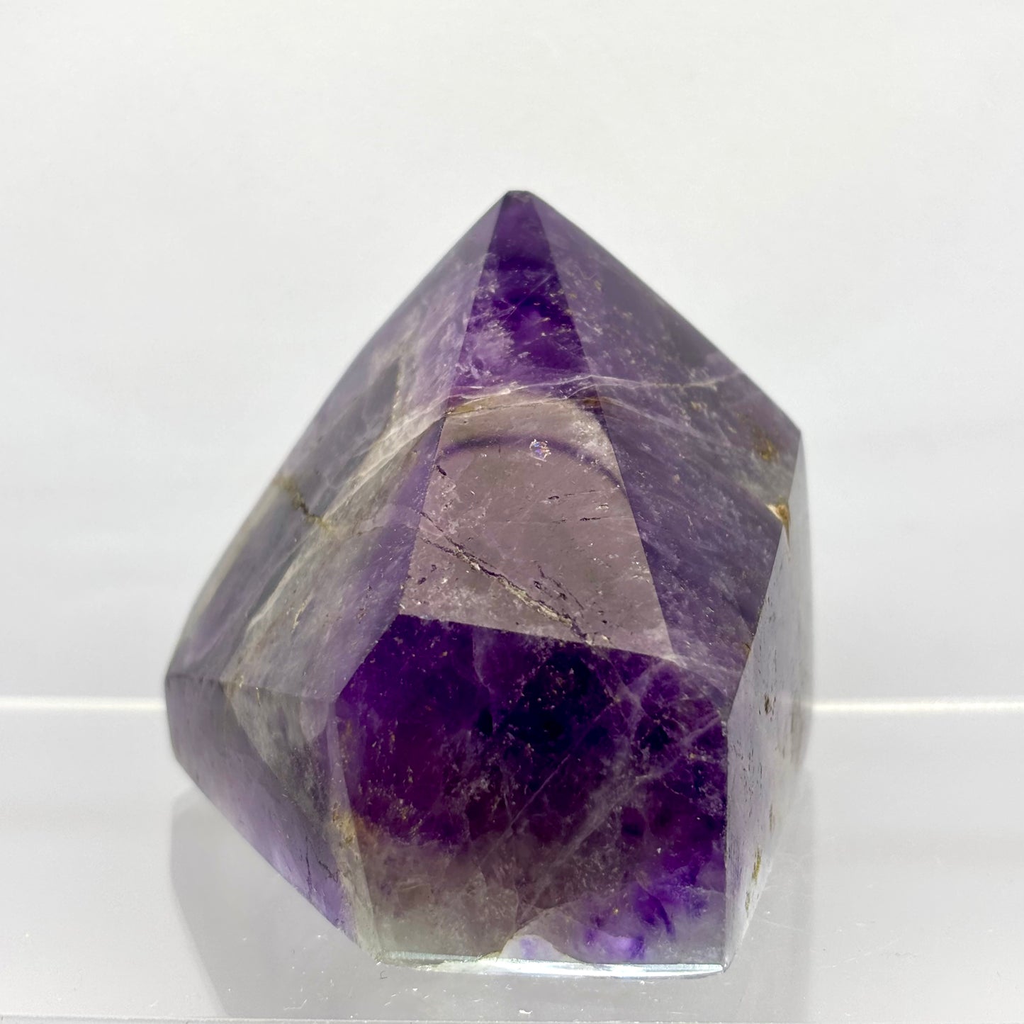 Chevron ametyst spids 5,7 cm - poleret | nr. 5 Chevron ametyst spids 5,7 cm - poleret | nr. 5