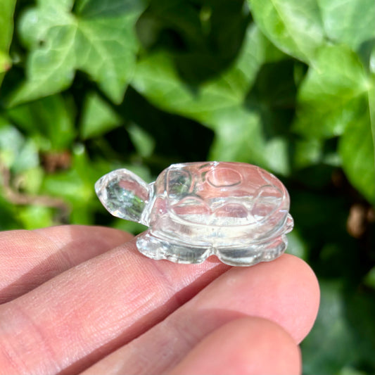 Billede af Krystal skildpadde | håndskåret klar Himalaya Bjergkrystal | 3,6 cm