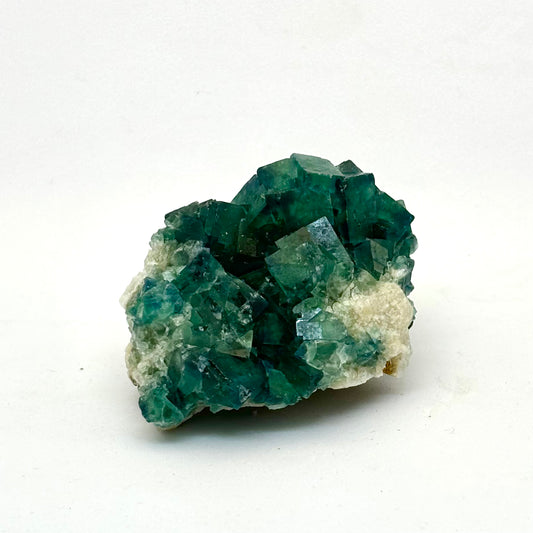 Billede af Kubischer grüner Fluoritcluster - 6 cm