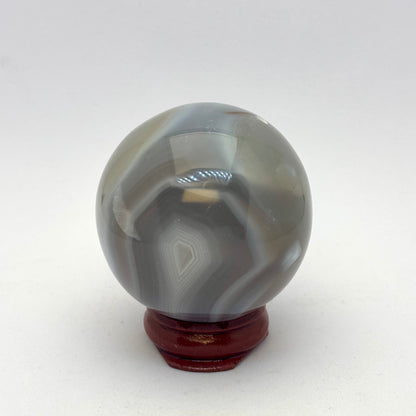 Kugle grå/blå agat 4,9 cm